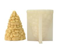 FRZXBKW Molde de Silicona 3D for árbol de Navidad de Papá Noel, for Hacer Velas/Mousse/jabón/Chocolate, Molde de Adorno for Bricolaje, Cera, Vela, jabón, Arte, Pastel, Chocolate, decoración del hogar
