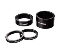 FSA Aluminium spacer, 1 1/8 1.1/8-Inch/5 mm Black