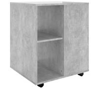 fsahslih Cajonera con ruedas, color gris hormigón, 60 x 53 x 72 cm, armario de impresión móvil de madera, armario de oficina estable con ruedas para impresora y papel, armario inferior flexible para