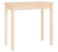 fsahslih Mesa consola 80 x 40 x 75 cm madera maciza de pino natural | Mesa de almacenamiento de madera sin tratar para salón y pasillo, se puede utilizar como superficie decorativa y bandeja para