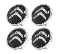 Fsaklaskdy 4Pcs Tapas Centro Tapacubos, 60 mm Tapas Centrales Para Llantas, Coche Protectores Tapas Centrales, Tapacubos Central Del Coche, Llantas Centrales Universales, Compatible con Citroën, Negro
