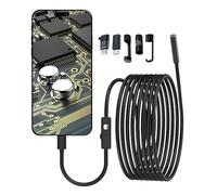 Fsaklaskdy Endoscopio Camara de Inspeccion, Boroscopio Endoscópica, 1920P HD Cámara de Serpiente Rígida Flexible con 8 Luces, No Necesita WiFi Impermeable IP67 Camara Inspeccion Tuberias