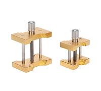 FSAKLPXOV 2 piezas de soporte de movimiento para relojes de aluminio, abrazadera profesional para reparación de relojes con base fija de doble tamaño para la extracción de agujas y cajas de