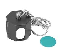 FSAKLPXOV Billiard Chalk Holder, Pool Chalk Box with Magnet and Snap Clasp, Aluminum Alloy Pocket Cue Chalk Cover for Billiards, Black 26g