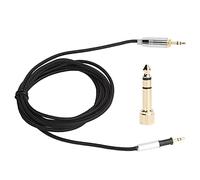 FSAKLPXOV Cable de auriculares de 3,5 mm a 2,5 mm, cable de audio, repuesto para K450, K460, K480, Q460, K451, cable de cobre OFC de par trenzado con adaptador de 6,35 mm para sonido de