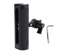 FSAKLPXOV Camera Side Handle with 1/4" and 3/8" Threads, Cold Shoe Mount, Adjustable Up Down Height Grip for Fill Light Microphone, Aluminum Alloy Side Handgrip for DSLR Mirrorless Cameras