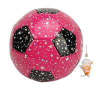 FSAKLPXOV Children Soccer Ball Size 3 Pink, Inflatable PU Soccer Ball with Rubber Liner, for Kids Outdoor Play and Training, 19 cm Diameter