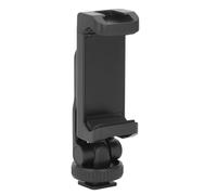 FSAKLPXOV Phone Clamp Tripod Mount Adapter with 1/4in Cold Shoe, Adjustable Phone Clip Holder for Microphone Fill Light Camera, Aluminum Alloy Portable Bracket for Smartphones 60-90mm