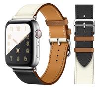 Fsavlroy Correa de Reloj Compatible con Apple Watch 40mm 41mm 42mm 44mm 45mm 46mm 49mm Correas de Repuesto de Cuero Genuino Pulsera para iWatch Serie 11 10 9 8 7 6 5 4 SE Hombres Mujeres