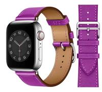 Fsavlroy Correa de Reloj Compatible con Apple Watch 40mm 41mm 42mm 44mm 45mm 46mm 49mm Correas de Repuesto de Cuero Genuino Pulsera para iWatch Serie 11 10 9 8 7 6 5 4 SE Hombres Mujeres