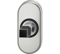 FSB 0 09 0004 21263 0105 - Adaptador de roseta ovalada para puerta de marco de 9 mm, muelle de retención, EN179, aluminio plateado,