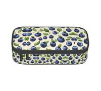 FSCEV Blueberry Pattern03 - Estuche para lápices de gran capacidad para oficina, bolsa de almacenamiento grande, Black, Talla única, Organizador de bolsas