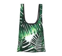 FSCEV Bolsa de compras reutilizable con hojas de plátano y palmera tropical, bolsa de almacenamiento multiusos
