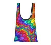 FSCEV Bolsa de compras reutilizable de color brillante para comestibles, organizador multiusos