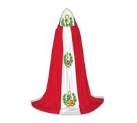 FSCEV Capa con capucha de la bandera de Perú para adolescentes, disfraz de mago de Halloween