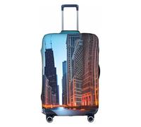 FSCEV Chicago Illinois USA - Funda para maleta con ruedas (45,7 a 81,3 cm), blanco, small