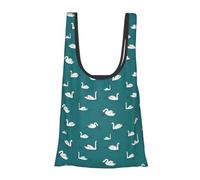FSCEV Cute Swans - Bolsa de la compra reutilizable para comestibles, organizador de carrito multiusos