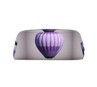 FSCEV Estuche para bolígrafos de color lavanda con forma de globo aerostático, bolsa de cosméticos, bolsa de almacenamiento de oficina, bolsa de almacenamiento diario, Silver, Talla única, Organizador