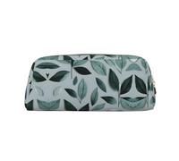 FSCEV Estuche para lápices y lápices con diseño de hojas color gris menta, bolsa de almacenamiento para oficina, bolsa de almacenamiento diario, Gold, Talla única, Organizador de bolsas