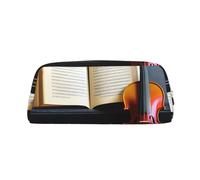 FSCEV Estuche para lápices y violín y libro, estuche para cosméticos, bolsa de almacenamiento de oficina, bolsa de almacenamiento diario, Silver, Talla única, Organizador de bolsas