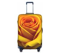 FSCEV - Funda para maleta con ruedas, diseño de rosa amarilla (45,7 a 81,3 cm), color rosa, blanco, small