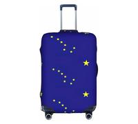 FSCEV Funda protectora para maleta, diseño de bandera del estado de Alaska, para viajes de negocios, de 18 a 32 pulgadas, White, S