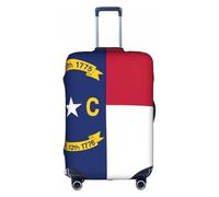 FSCEV Funda protectora para maleta, diseño de bandera del estado de Carolina del Norte, funda protectora de equipaje de viaje de negocios, moda, 45,7 a 81,3, White, L