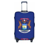 FSCEV Funda protectora para maleta, diseño de bandera del estado de Michigan, para viajes de negocios, de 45,7 a 81,3 cm, White, M