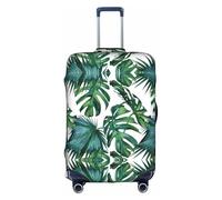 FSCEV Funda protectora para maleta, diseño de hojas de plátano verde, para viajes de negocios, de 45,7 a 81,3 cm, White, M