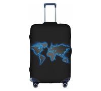 FSCEV Funda protectora para maleta, diseño de mapa del mundo, para viajes de negocios, de 45,7 a 81,3 cm, White, S