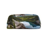 FSCEV Glacier National Park - Estuche para lápices, cosméticos, oficina, almacenamiento diario, dorado, talla única, organizador de bolsas, Dorado, One Size, Organizador de bolsas