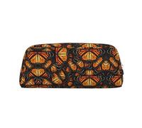 FSCEV Heaps of Orange Monarch Butterflies - Estuche para lápices, cosméticos, oficina, almacenamiento diario, Silver, Talla única, Organizador de bolsas