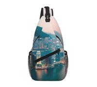 FSCEV Hong Kong Cross Chest Bag - Mochila de hombro diagonal, senderismo, informal, para hombres y mujeres