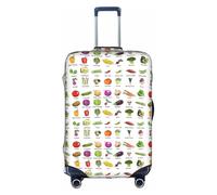 FSCEV Introducción de varios vegetales, maleta, funda protectora para maleta, viaje de negocios, protector de equipaje de moda, 45,7 a 81,3 cm, White, S