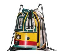 FSCEV Lisbon Tram - Bolsa de gimnasio con cordón, mochila de ocio, diario, senderismo, viaje