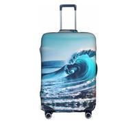 FSCEV Ocean Sea Wave - Funda protectora para maleta, para viajes de negocios, de 18 a 32 pulgadas, blanco, M