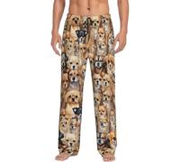 FSCEV Pantalones de pijama para hombre de Labrador Retriever Dogs Essentials, ropa de descanso relajada, para dormir durante la noche, fin de semana perezoso, Negro, 3XL