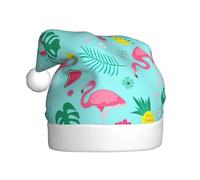 FSCEV Sombrero de Navidad con diseño de flamenco, helado, fruta, para adultos, sombrero de Papá Noel de felpa para Navidad, Año Nuevo, regalos festivos