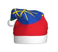 FSCEV Sombrero de Navidad de la bandera de Etiopía para adultos, sombrero de Papá Noel de felpa para Navidad, Año Nuevo, regalos festivos