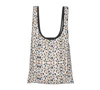 FSCEV Trotting Retrievers Paw - Bolsa de compras reutilizable con revestimiento plano para la compra, organizador multiusos