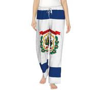 FSCEV West Virginia State Flag - Pantalones de pijama de franela para mujer, ropa casual, relajante, para dormir en casa, Negro, XXL