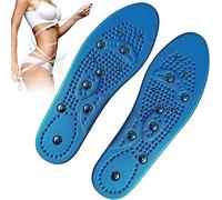 FSCLJ Plantillas de masaje magnéticas, plantillas de zapatos de masaje acupoint para pies saludables y transpirables, adecuadas para plantillas de zapatos de acupresión cotidianas