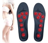 FSCLJ Plantillas de masaje transpirables Plantillas de terapia magnética, mejorar la circulación sanguínea fascitis plantar cuidado de la salud del pie, reflexología dolor de pie acupresión