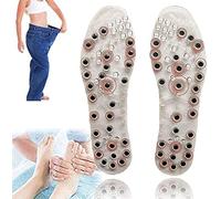 FSCLJ Plantillas magnéticas para zapatos, plantillas de masaje magnéticas, plantillas de masaje, alivio de la comodidad antisudor, acupresión, soporte muscular, reflexología