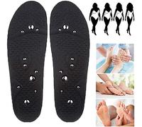 FSCLJ Punto de presión reflexología zapato inserto con masaje antifatiga, plantillas magnéticas con acupresión para hombres y mujeres