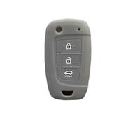FSDGJZDFG Funda Protectora de Silicona para Llave de Coche de 3 Botones para Hyundai Solaris 2 Elantra I30 I35 I40 Tucson Kona, Llavero con Mando a Distancia abatible.