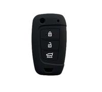 FSDGJZDFG Funda Protectora de Silicona para Llave de Coche de 3 Botones para Hyundai Solaris 2 Elantra I30 I35 I40 Tucson Kona, Llavero con Mando a Distancia abatible.