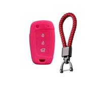 FSDGJZDFG Funda Protectora de Silicona para Llave de Coche de 3 Botones para Hyundai Solaris 2 Elantra I30 I35 I40 Tucson Kona, Llavero con Mando a Distancia abatible.