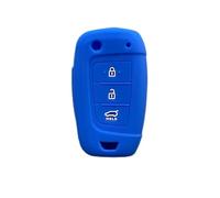 FSDGJZDFG Funda Protectora de Silicona para Llave de Coche de 3 Botones para Hyundai Solaris 2 Elantra I30 I35 I40 Tucson Kona, Llavero con Mando a Distancia abatible.