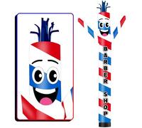FSFLAG Tubo inflable de 6 pies de alto para hombre, bailarín de aire loco, barbería, bailarín de onda loca (diámetro de 9 pulgadas) para decoración al aire libre, publicidad, eventos comerciales